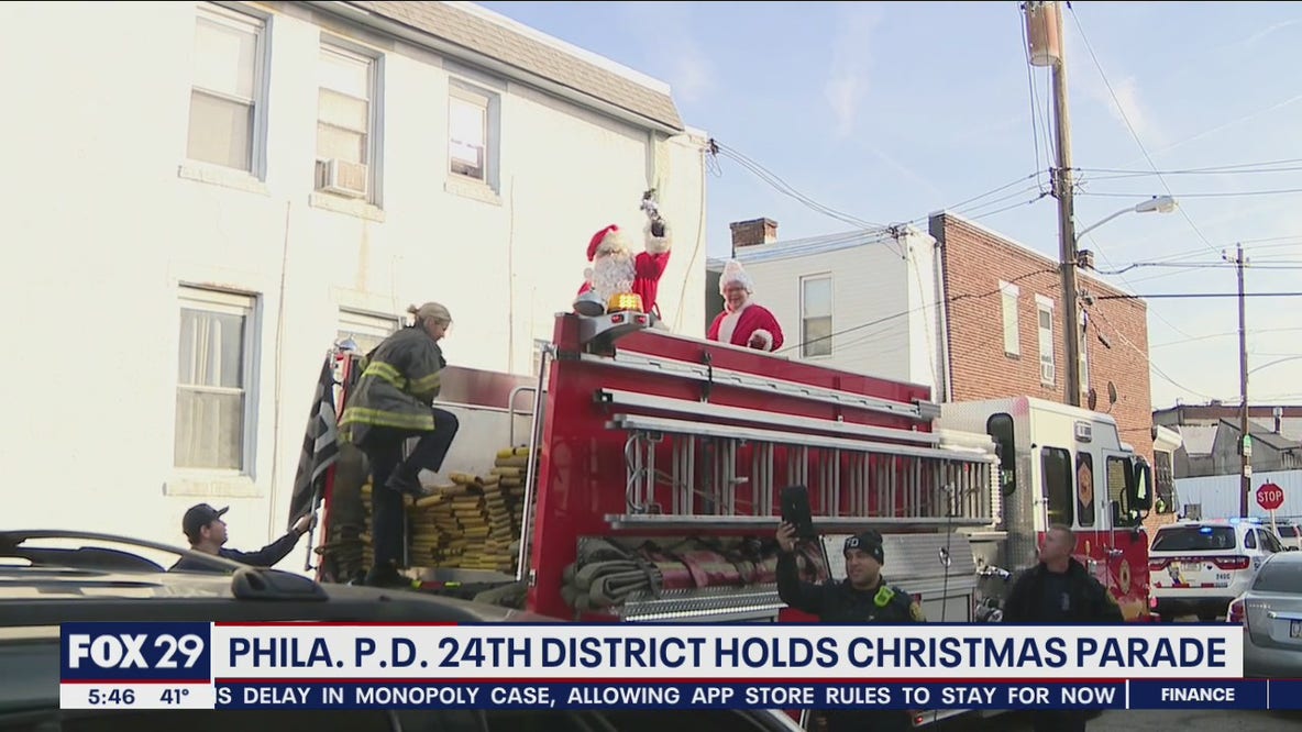 Philadelphia Police Department 24th District holds Christmas parade